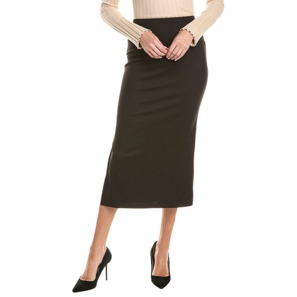 Lna Womens Slater Midi Skirt, Black